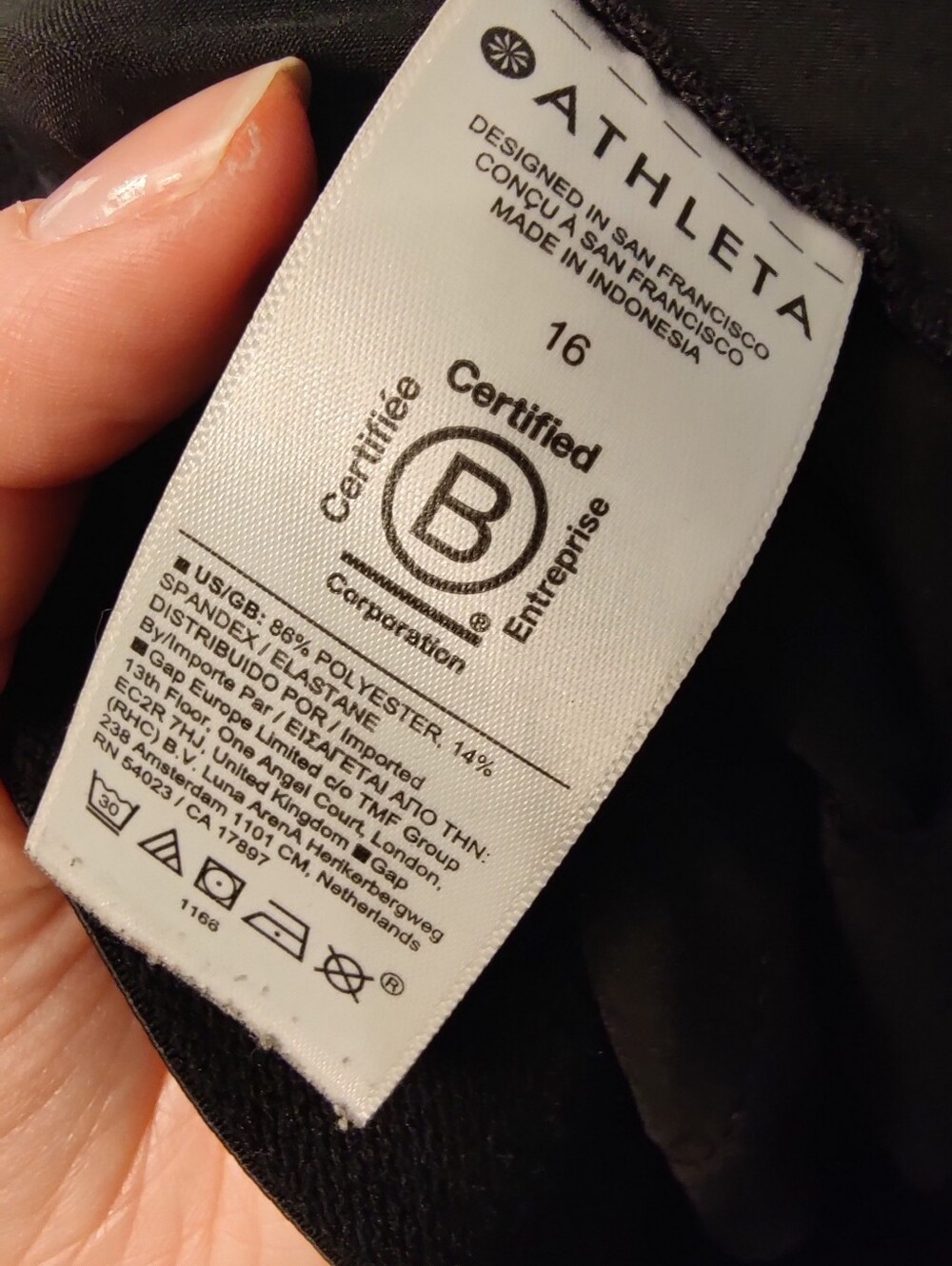 Athleta Black Flowy Trouser Size 16 - Picture 2 of 6